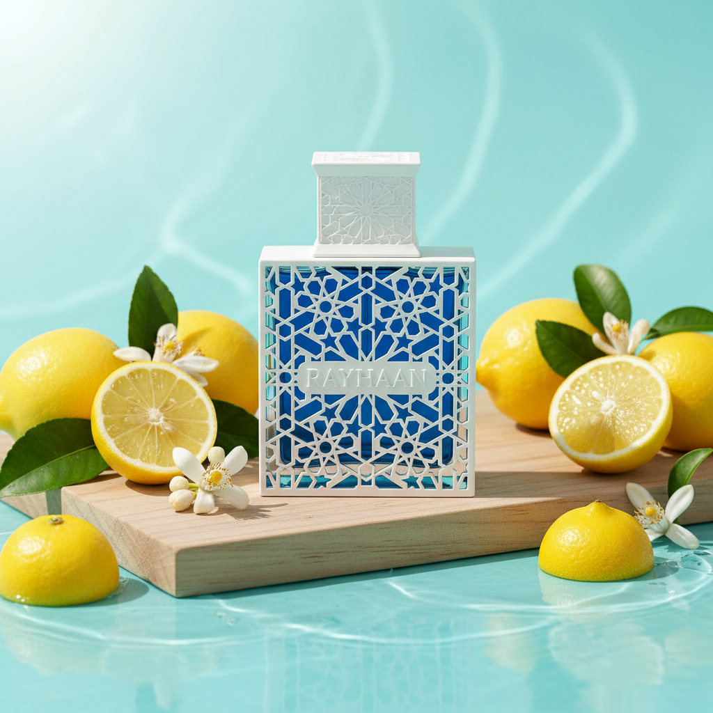 Rayhaan Azul Eau de Parfum 100 ml met bergamot, citroen, water en sandelhout