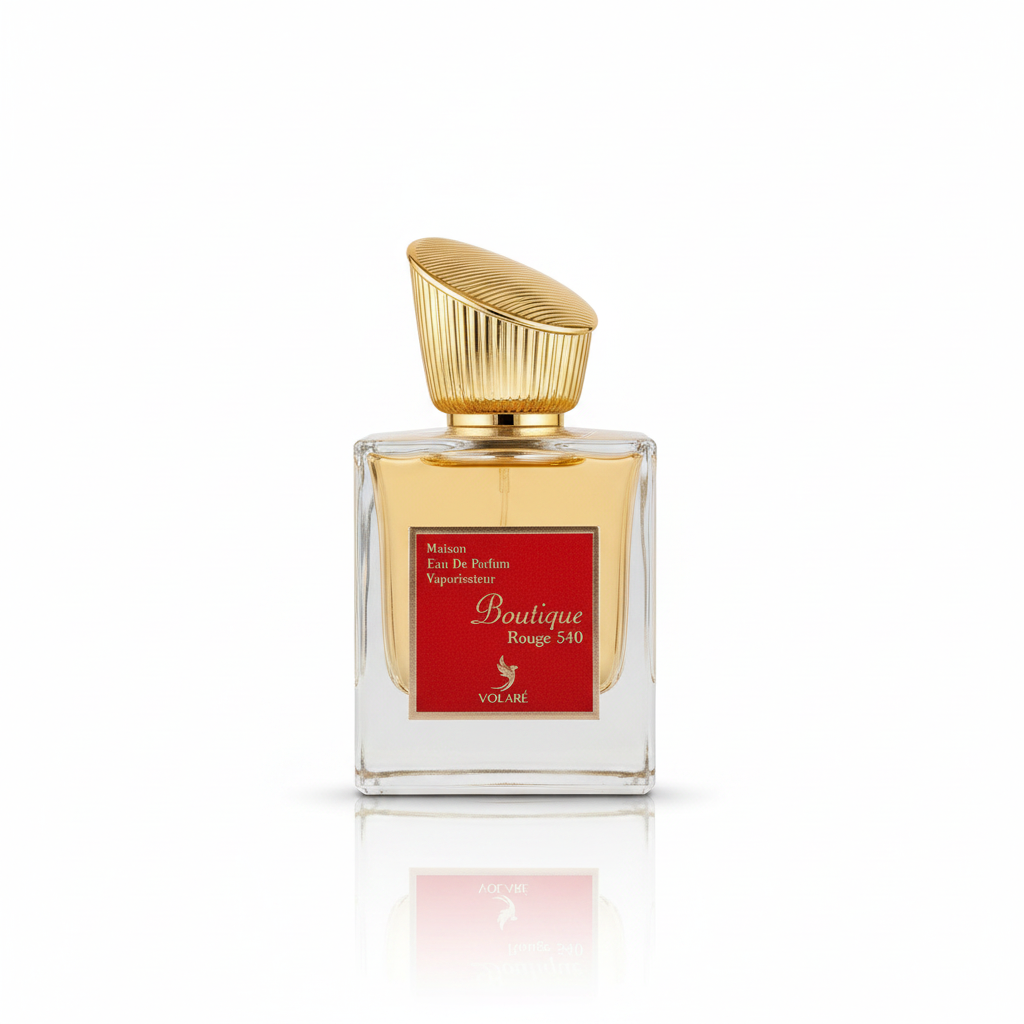 Volaré Boutique Rouge 540 Eau de Parfum 100 ml flacon op witte achtergrond
