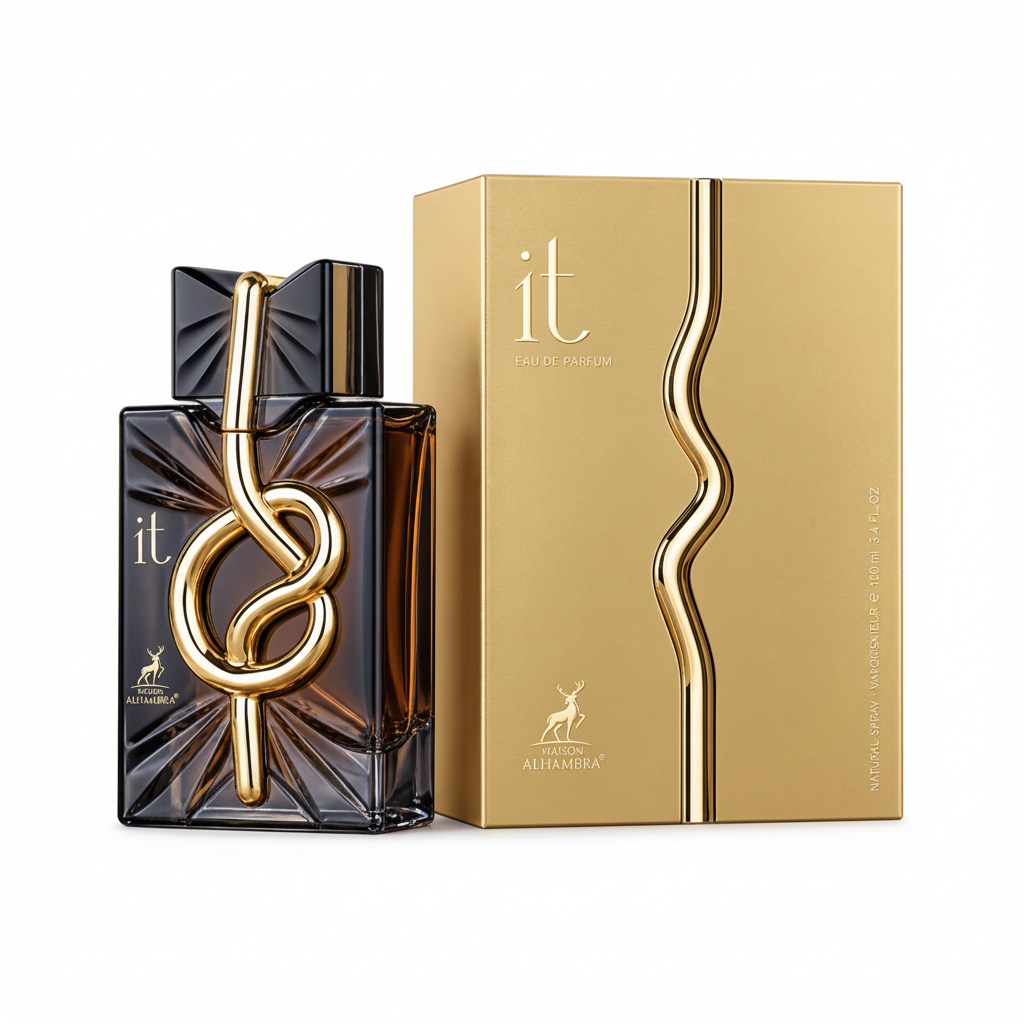 Maison Alhambra IT Eau de Parfum 100 ml fles met originele goudkleurige verpakking