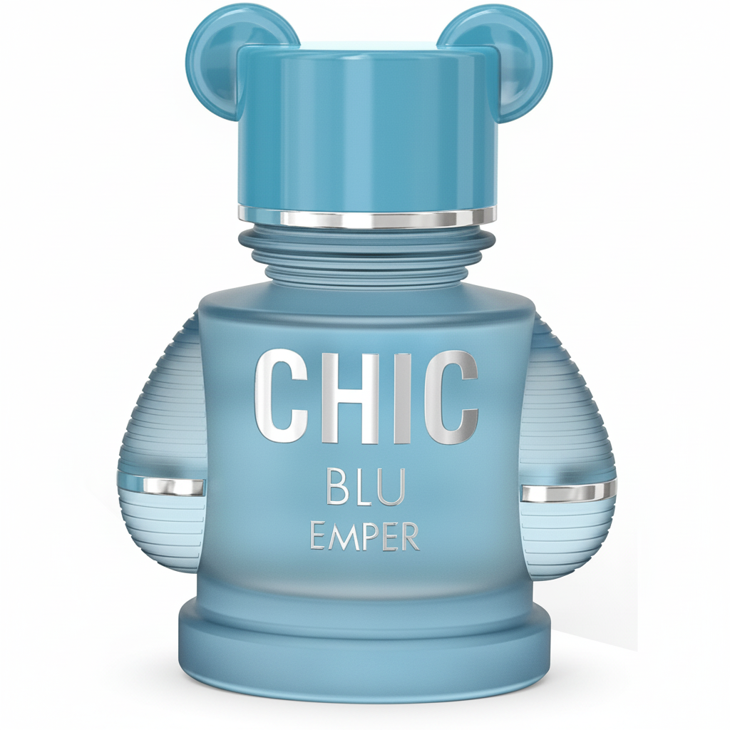 Emper Chic Blu Eau de Parfum 100 ml blauwe parfumfles