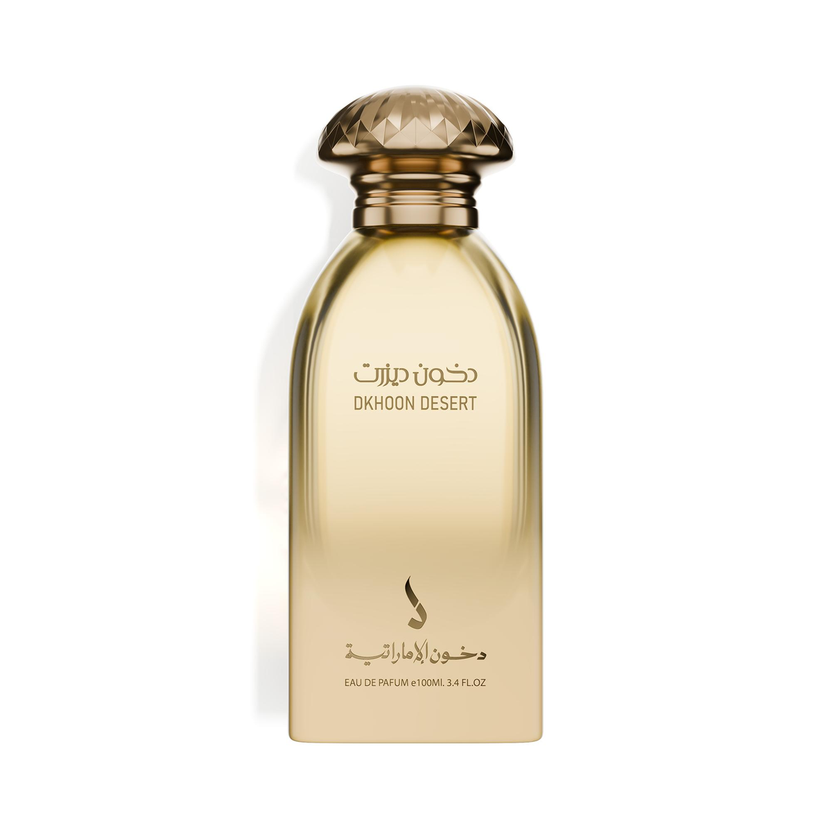 Dkhoon Desert Eau de Parfum 100 ml van Dkhoon Emirates, originele fles op een witte achtergrond