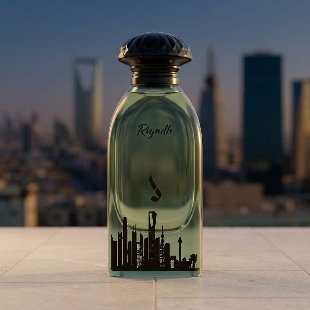 Sfeerbeeld Riyadh Sky met stadsskyline bij avondlicht