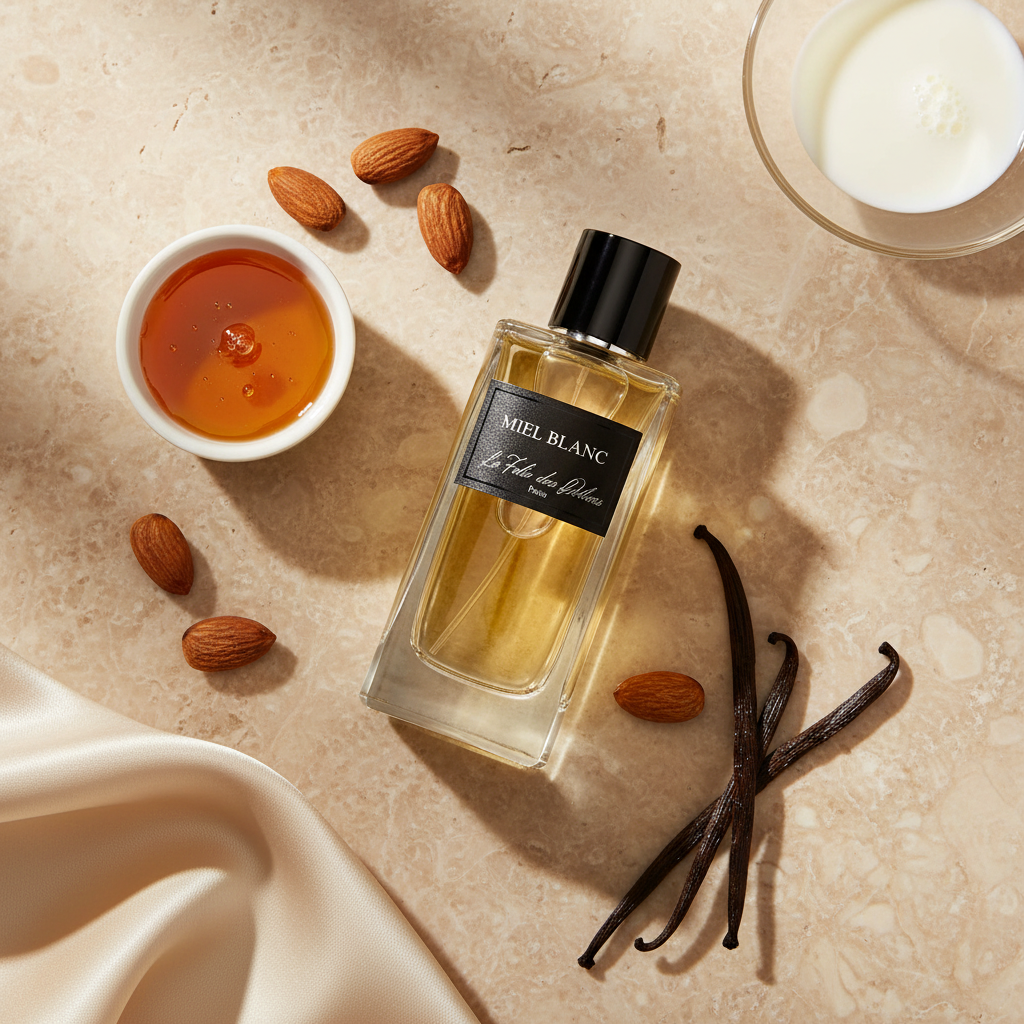 Sfeervolle productfoto Miel Blanc
