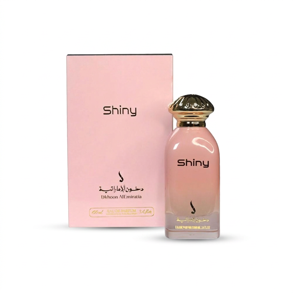 Shiny fles met originele doos op witte achtergrond