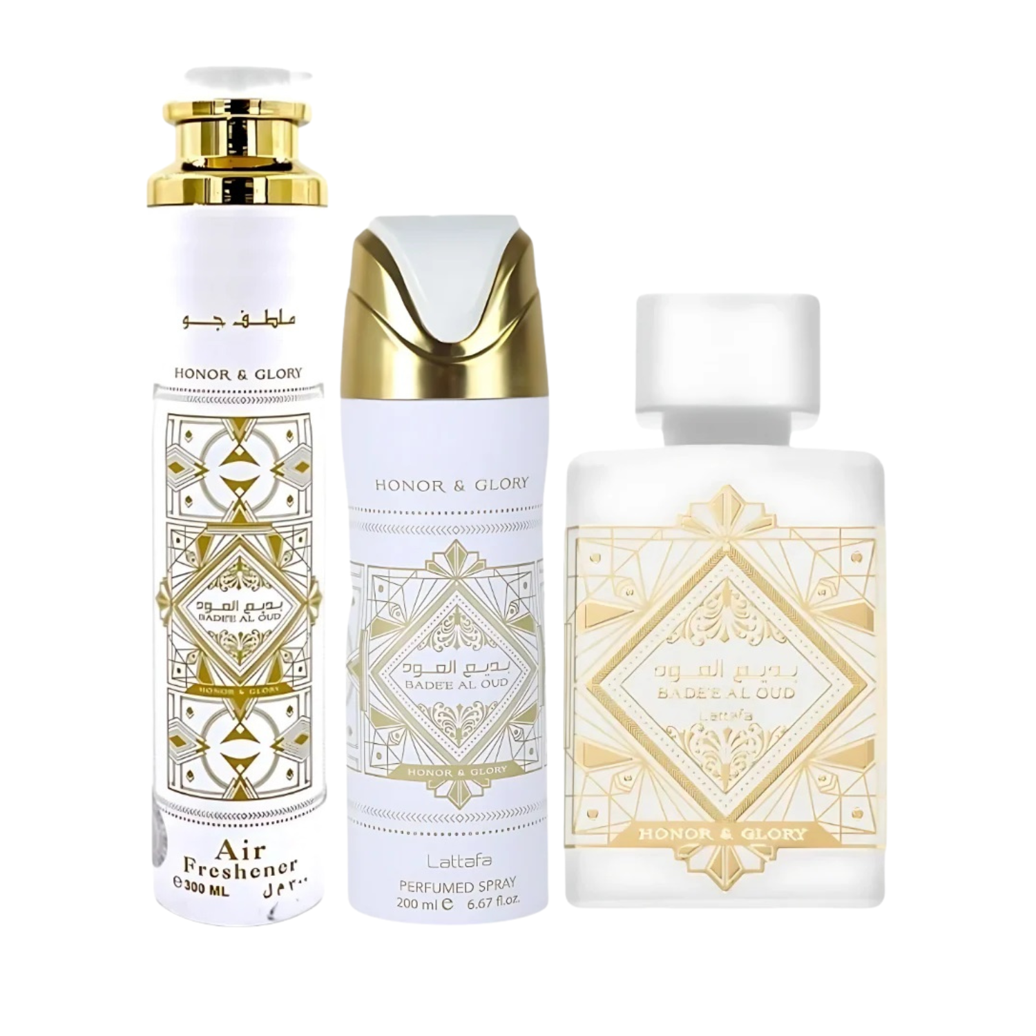 Bade’e Al Oud Honor & Glory  - Lattafa (3 Pcs Gift Set)