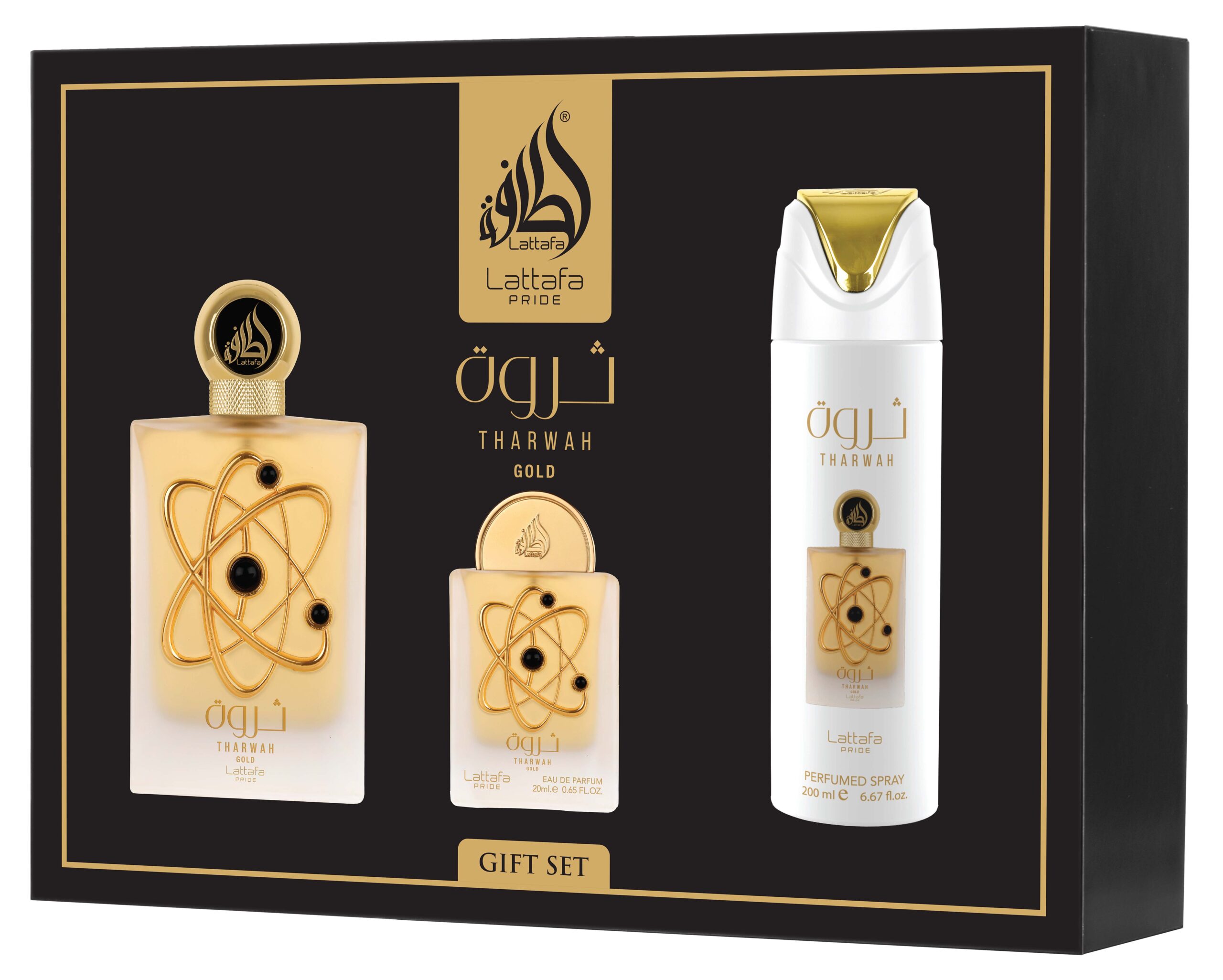 Tharwah Gold - Lattafa Pride (3 Pcs Gift Set)