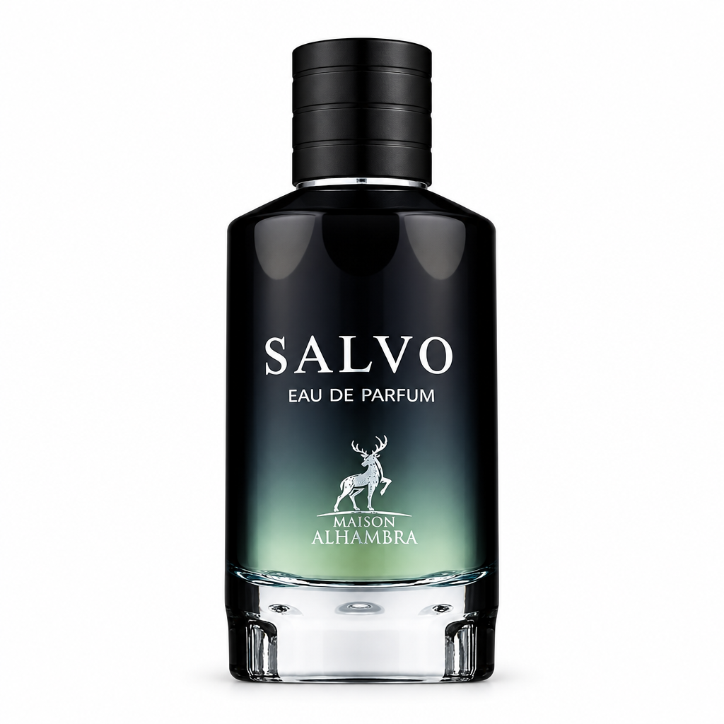 Maison Alhambra Salvo Eau de Parfum 100 ml fles op witte achtergrond