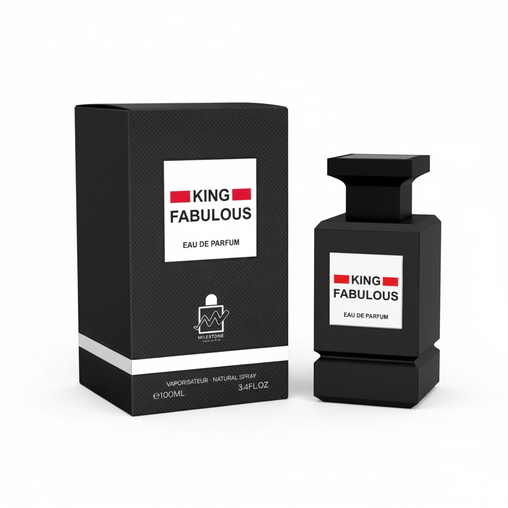 King Fabulous Eau de Parfum 100 ml fles en doos van Milestone