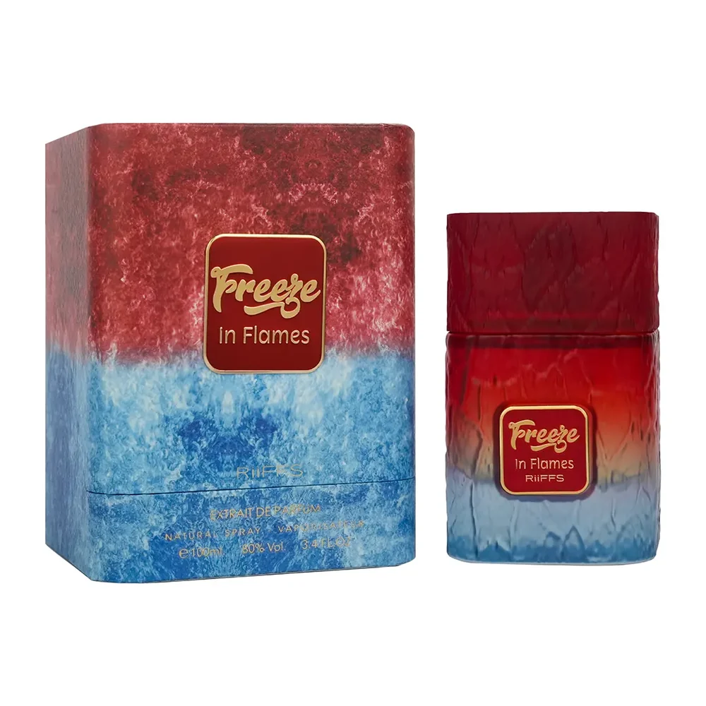 Riiffs Freeze in Flames Extrait de Parfum 100 ml, fles met originele rood-blauwe doos