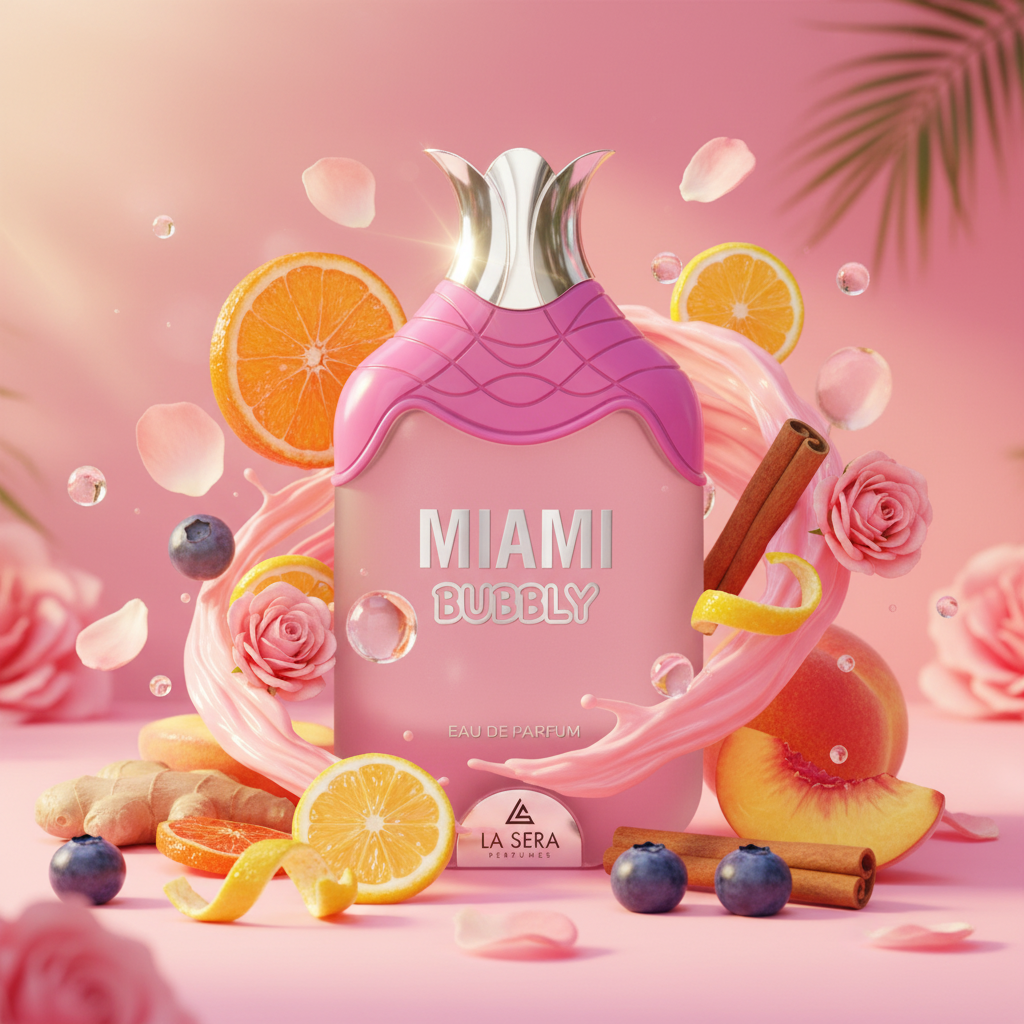 La Sera Miami Bubbly Eau de Parfum 100 ml met bubblegum, perzik en citrus