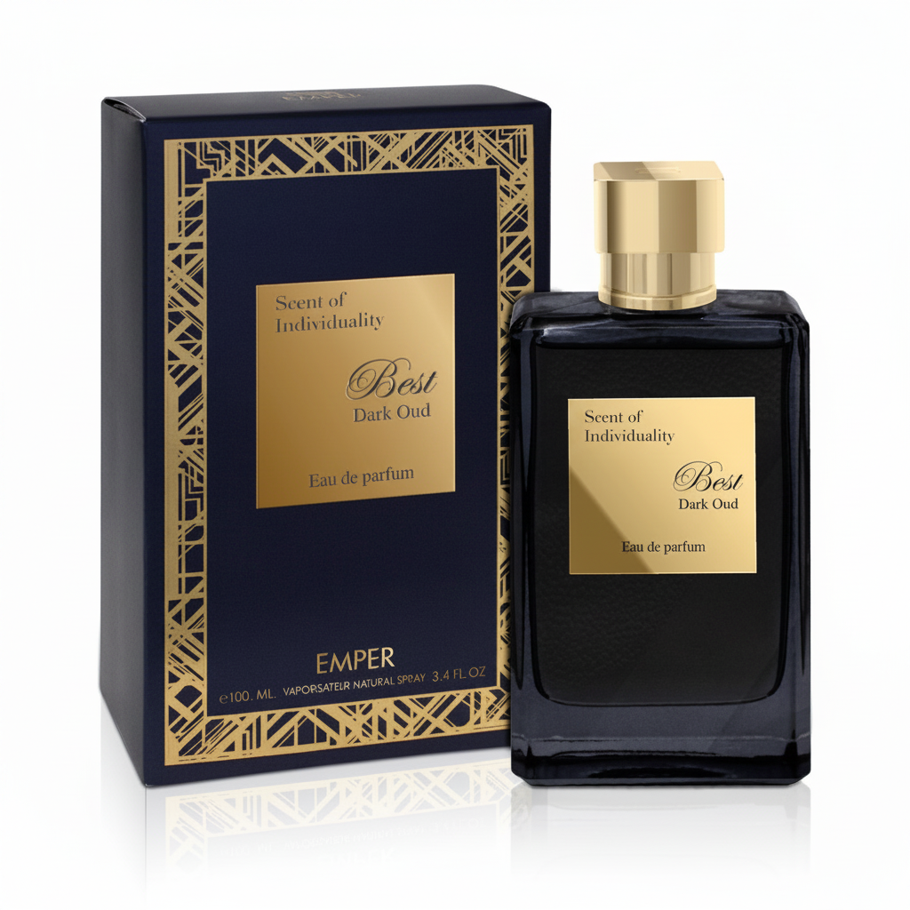 Emper Best Dark Oud Eau de Parfum 100 ml fles en originele zwart-gouden doos
