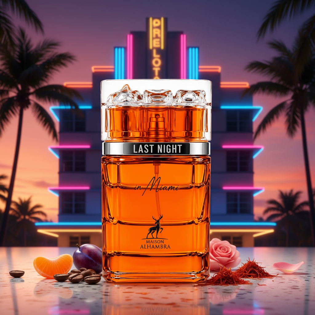 Maison Alhambra Last Night in Miami parfum in Miami bij zonsondergang