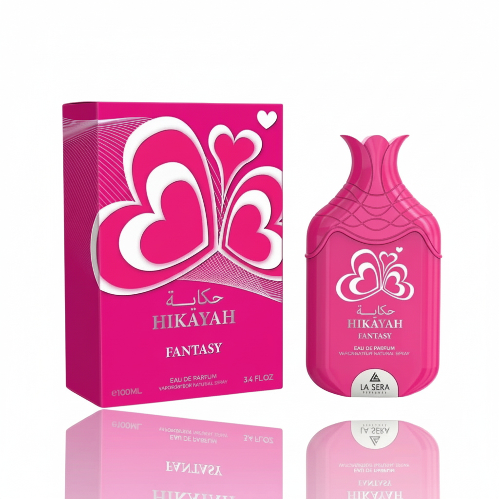 La Sera Hikayah Fantasy Eau de Parfum 100 ml roze fles met originele vlinderverpakking