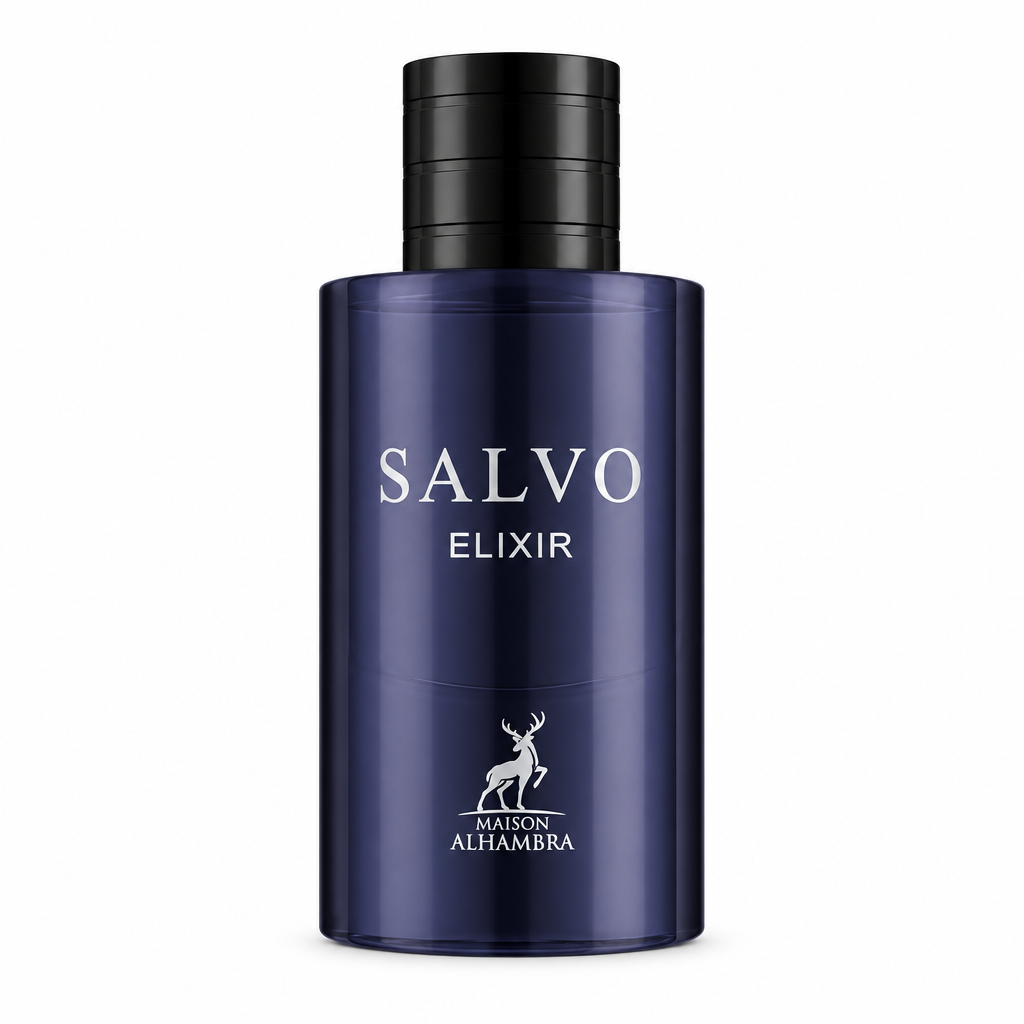 Maison Alhambra Salvo Elixir Eau de Parfum 60 ml fles op witte achtergrond